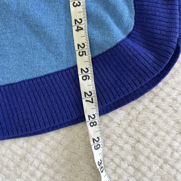 Habitat Clothes To Live Womens Geometric Colorblock Sweater Size XL Blue Cotton - Picture 14 of 16